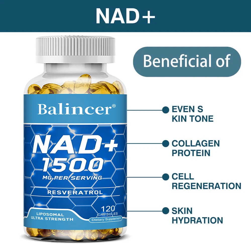 

Добавки NAD+ Resveratrol — поддерживает здоровье клеток, осветляет кожу, улучшает энергию, антиоксидант, 120 капсул