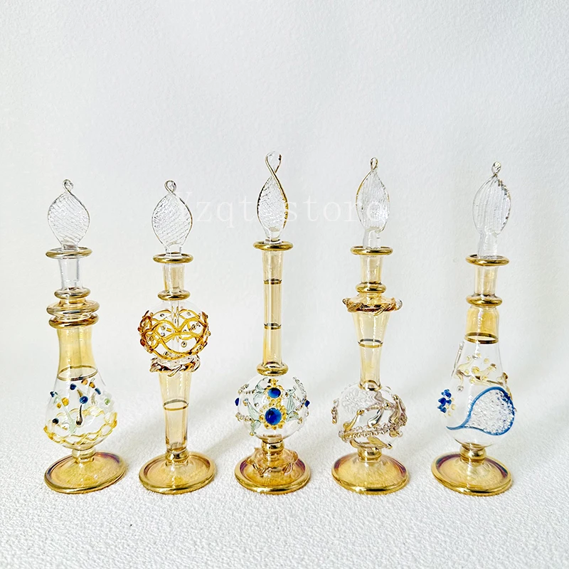 

Egyptian perfume bottle, handmade 10 cm essence bottle, glass bottle delicate decoration, soft decoration
