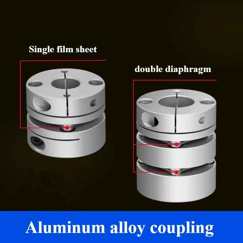 CSCA-D44x35 Stepper Screw Servo Motor Connection Single/Double Diaphragm Aluminum Alloy Coupling 44mm*35mm Bore: 8~22mm