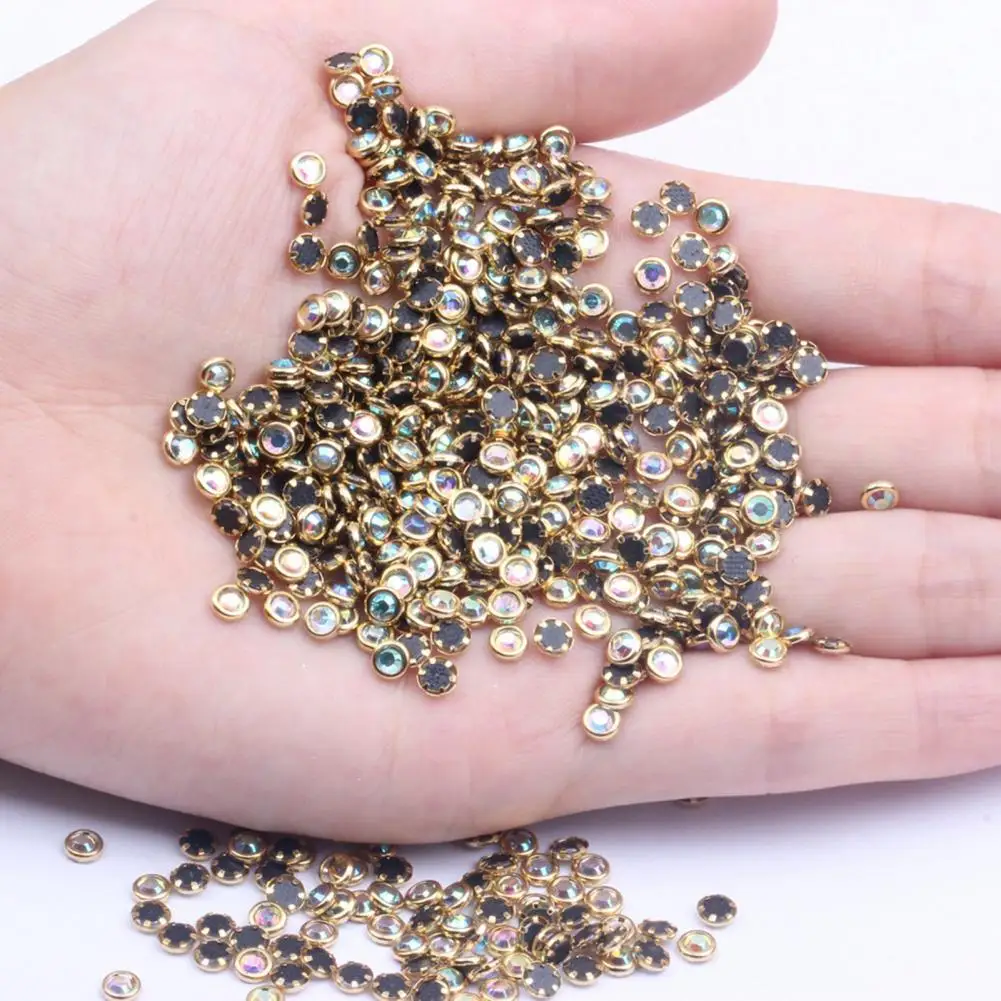Nail Art Decorations Metal Rhinestone Nail Beads 100pcs Handcraft Half Round Diy Beauty Glitter Decoration for Nail Art Head