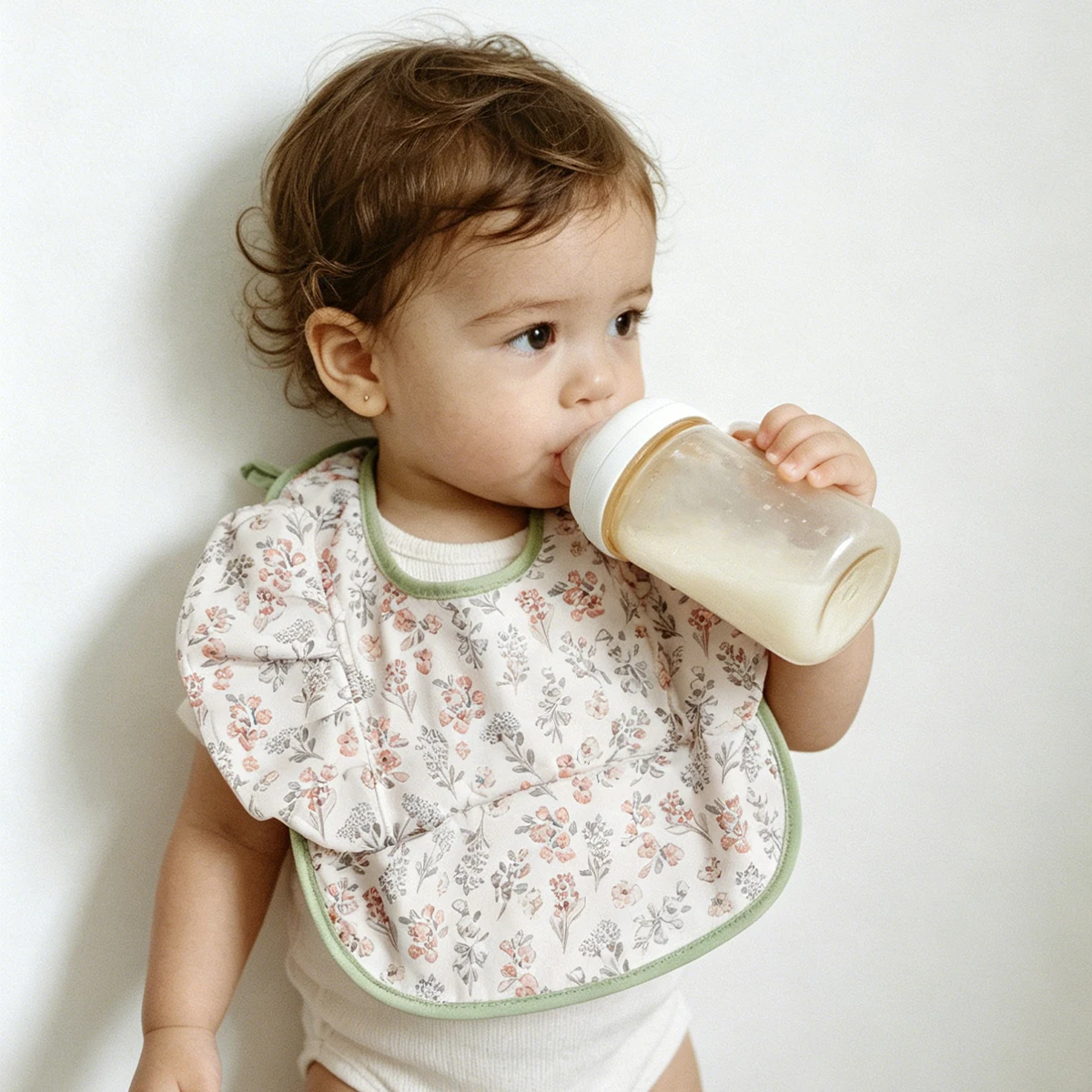 Happyflute 1 Stück Baby-Fütterungslätzchen, wasserdichter PU-Stoff, waschbar, wiederverwendbar, zum Schutz der Kleidung, Babyprodukte