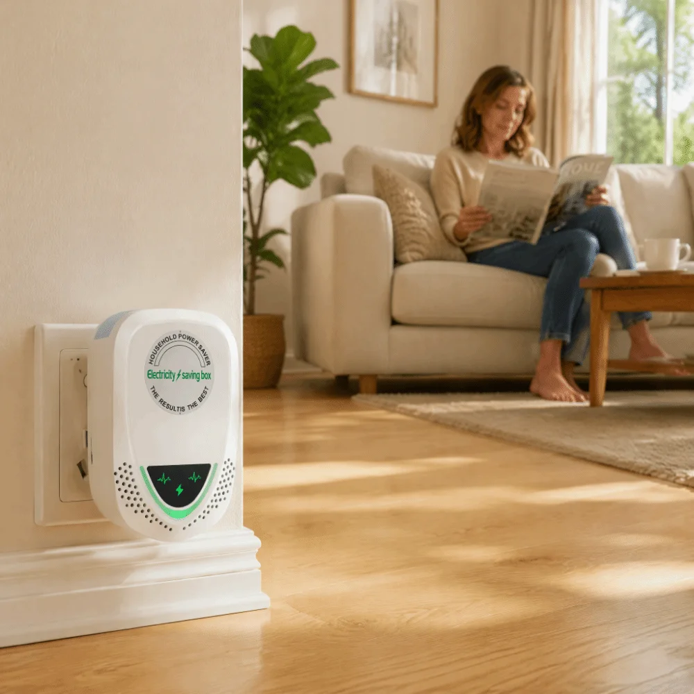Durable ABS Power Saver Device Fire Retardant Overheat Protection Voltage Stabilizer Compact Lightweight Overload Protection