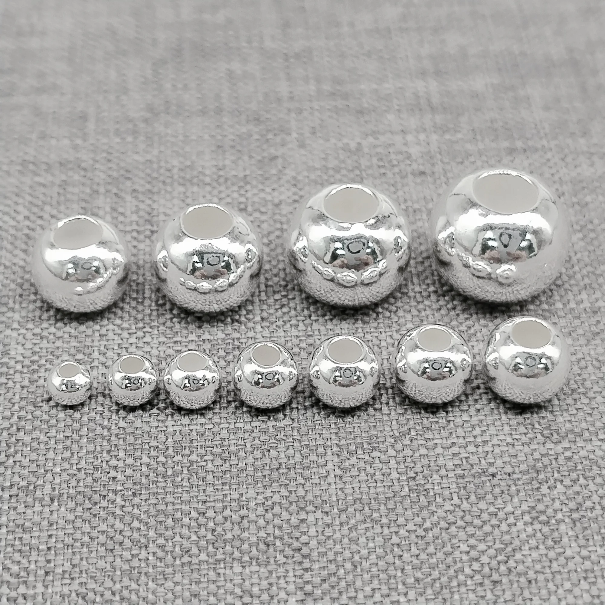 

Bulk 925 Sterling Silver Round Ball Beads 3mm 3.5mm 4mm 4.5mm 5mm 5.5mm 6mm 8mm