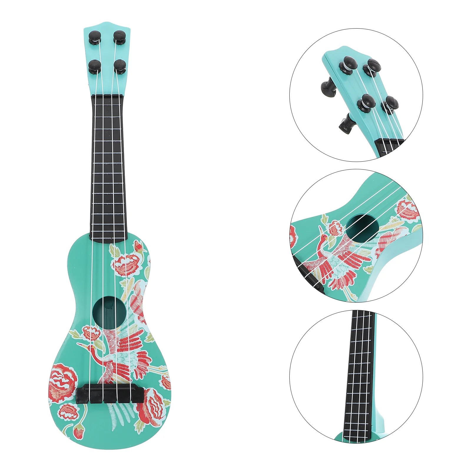 Mini Guitar Toy Toys Simulation Musical Instrument Playing Imitation Model Plastic Ukulele Children Kids Abs Beginner Plaything