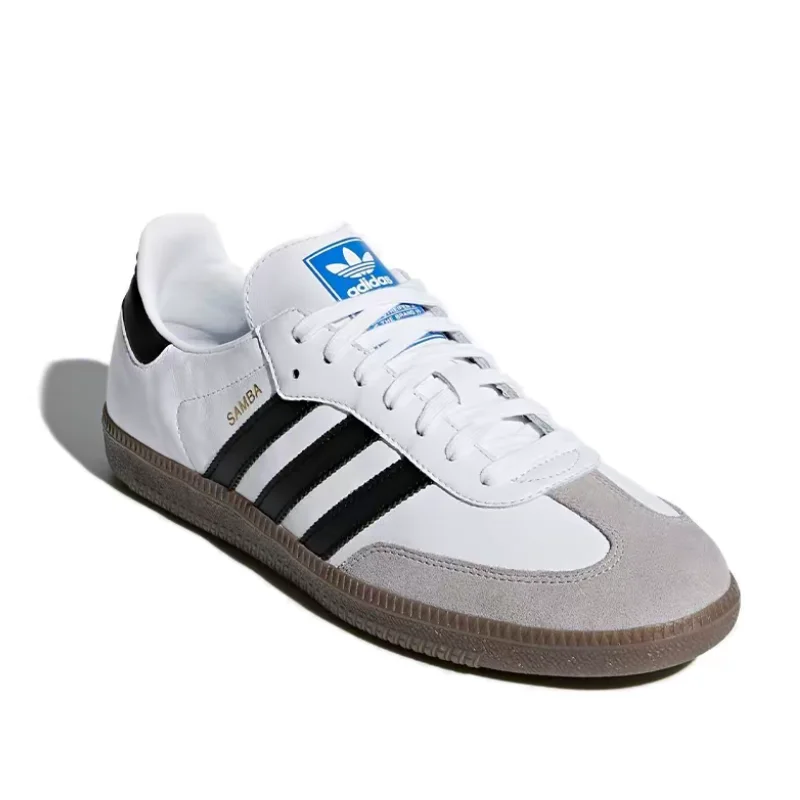 Official Adidas Genuine Samba OG  B75806 Minimalist Versatile Everyday Casual Breathable Low-Top Suede Leather Gum Sole Retro