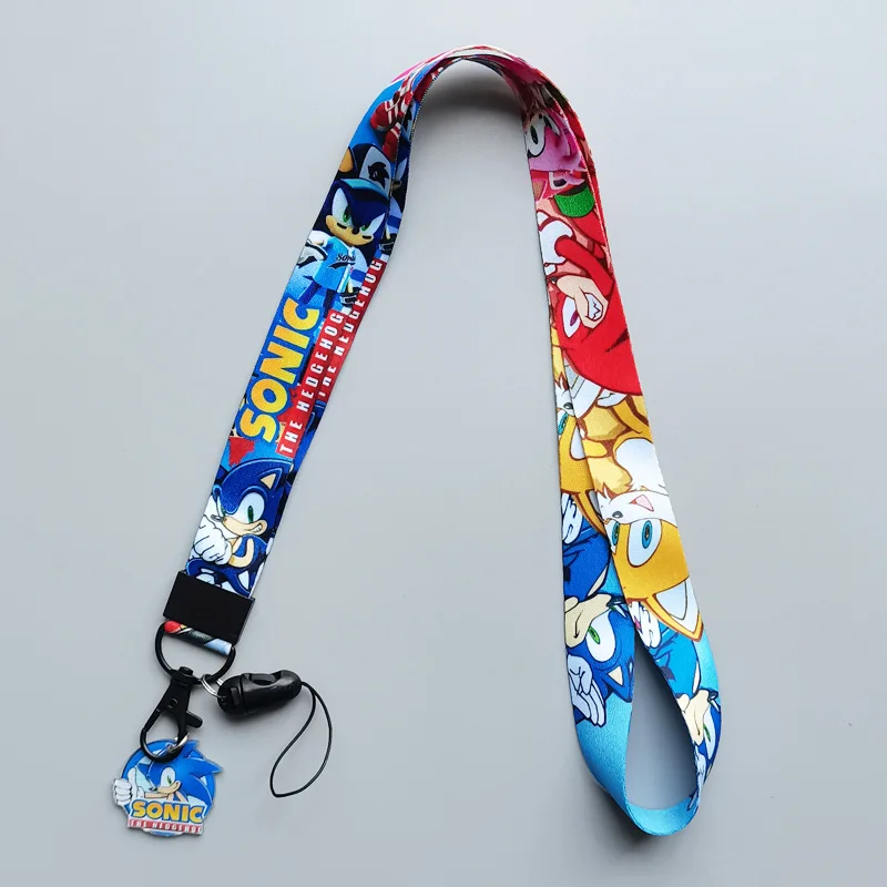 Cartoon Sonics Mobile Phone Lanyard Shadow Tails Amy Long Neck Rope Work Permit Campus Shuttle Card Sling Portable Kids Gifts