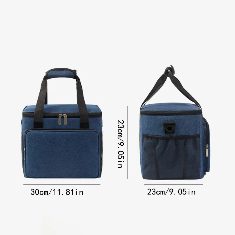 Reusable Lunch Box, Insulated Lunch Bag Leak Proof Lunch Box for Work Office Picnic Beach with Adjustable Shoulder Strap