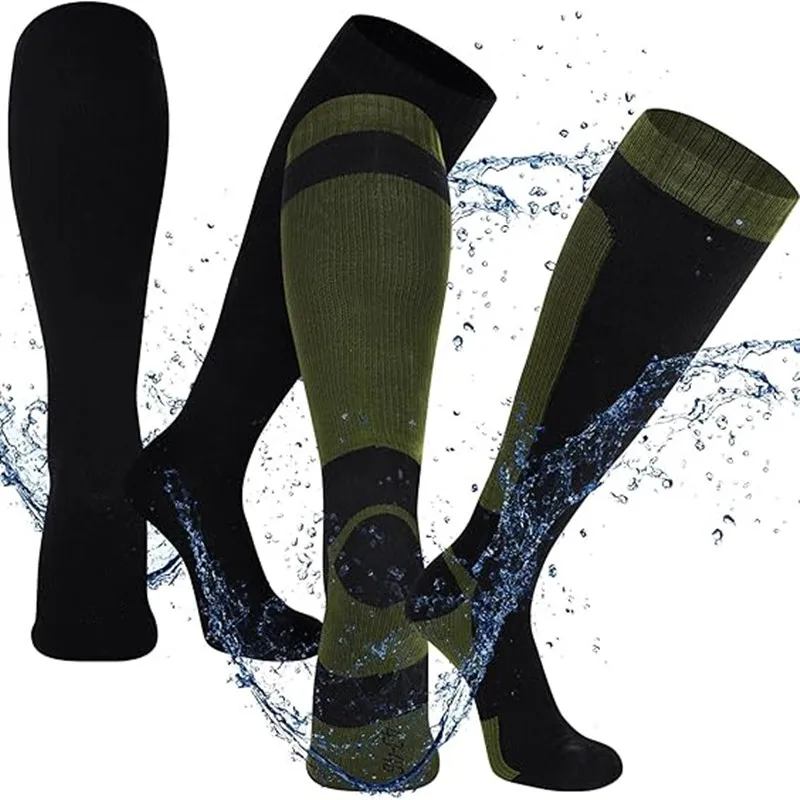 

Knee Length Waterproof Socks Unisex Novelty Skiing Fishing Trekking Hiking Wading Trail Socks Warm Knee-high Waterproof Socks