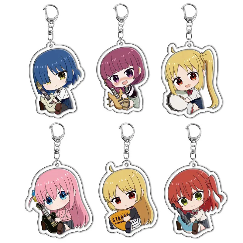 

Bocchi The Rock! Cartoon Acrylic Keychain Anime Figure Gotoh Hitori Ijichi Nijika Yamada Ryo Bag Decor Pendant Keyring Fans Gift