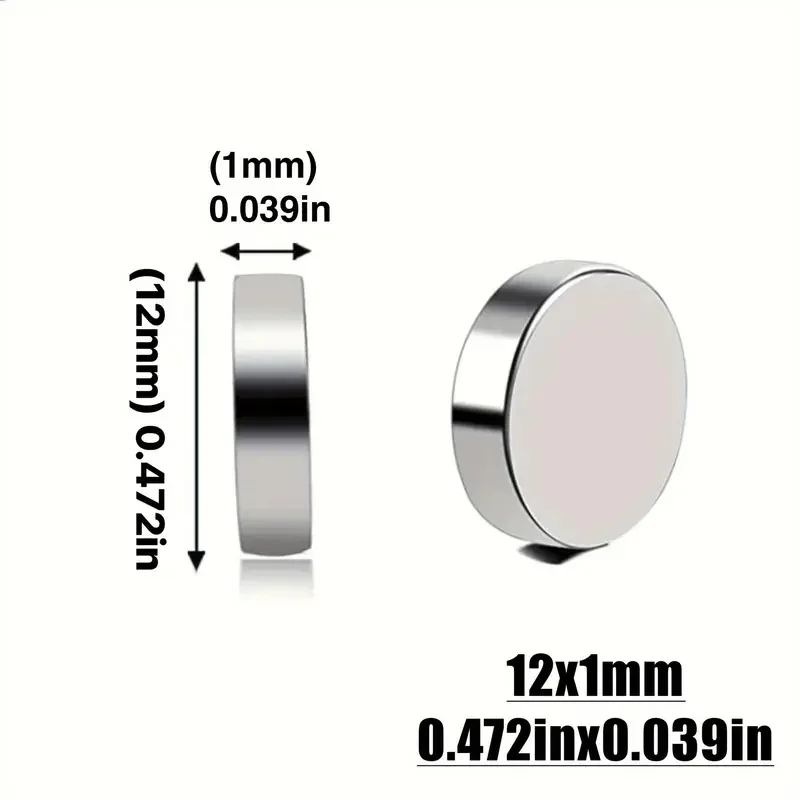 12x1/12x2/12x3mm Runde Starke Kühlschrankmagnete, Vielseitig Einsetzbar für Basteln, Kühlschrank, Whiteboard, Trocken Abwischbare Tafeln – Detail 2