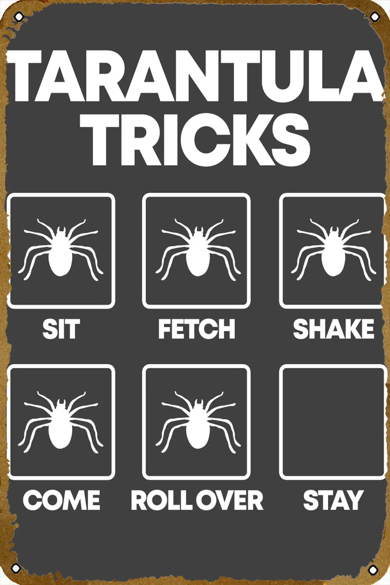 Металлическая Оловянная табличка для домашних животных тарантула, для бара, кафе, тренажерного зала, мужская пещера, для дома, клуба, гаража, настенный плакат, дизайнерский настенный интересный Декор