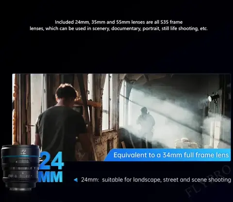 on sale Sirui Night Walker Nightwalker 24mm 35mm 55mm T1.2 S35 Cine Lens for Fuji XF§L-Mount