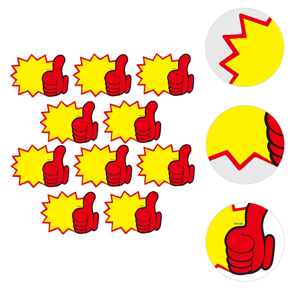 

10Pcs Price Tags Signs Smooth Writable Surface Clip on Retail Sale Label Cards Advertising Retail Sale Signs