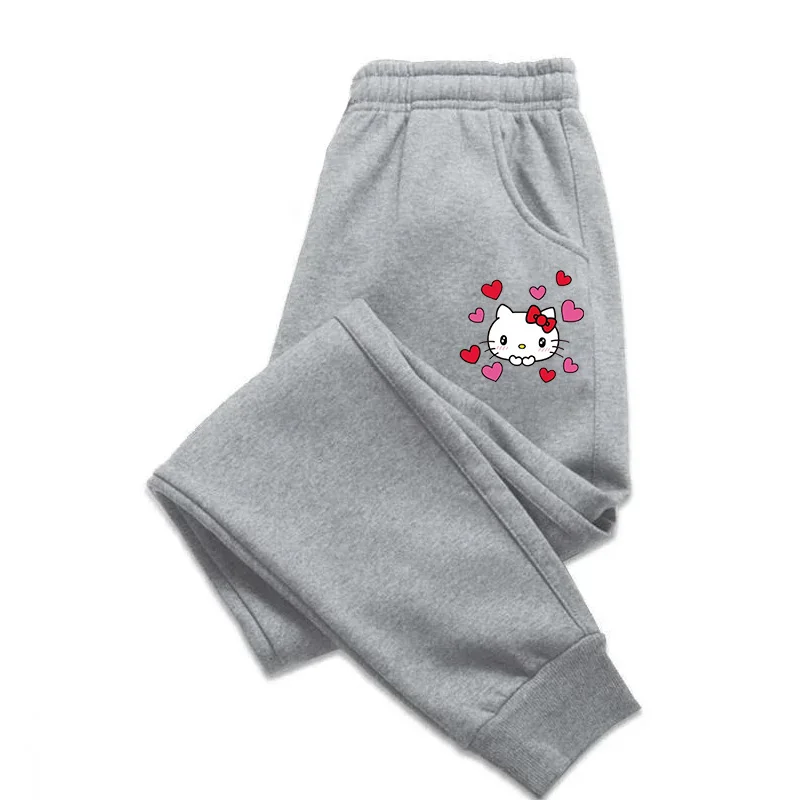 Cute Cartoon Hello Kitty Children\'s Pants Kid Clothing for Girls Comfortable Popular Trousers Autumn/Winter Collection Sanrio