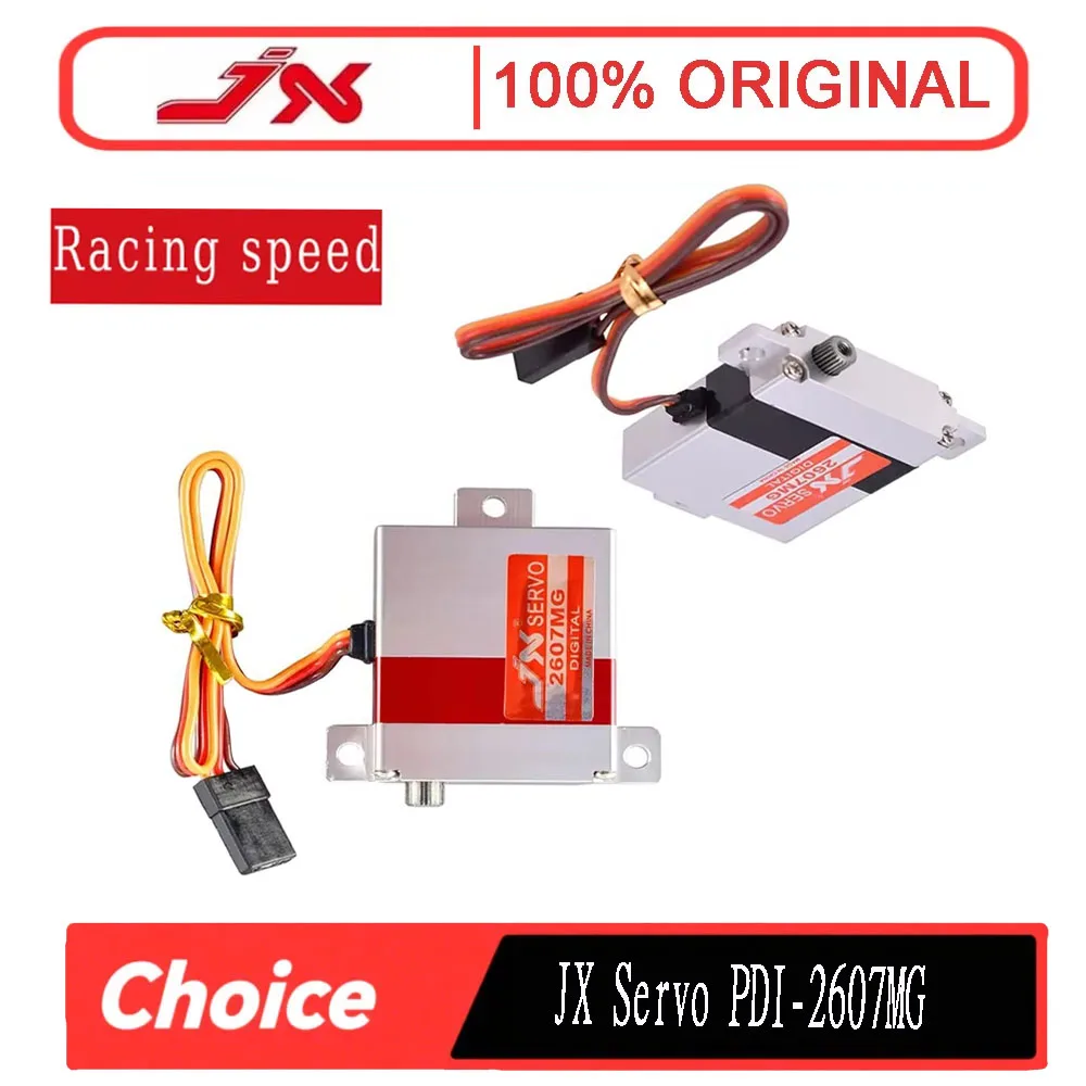 JX Servo PDI-2607MG 7,2 kg 0,13 s Digitales Vollmetall-Aluminiumgehäuse Flügelservo für RC Drone Glider Dual Kugellager