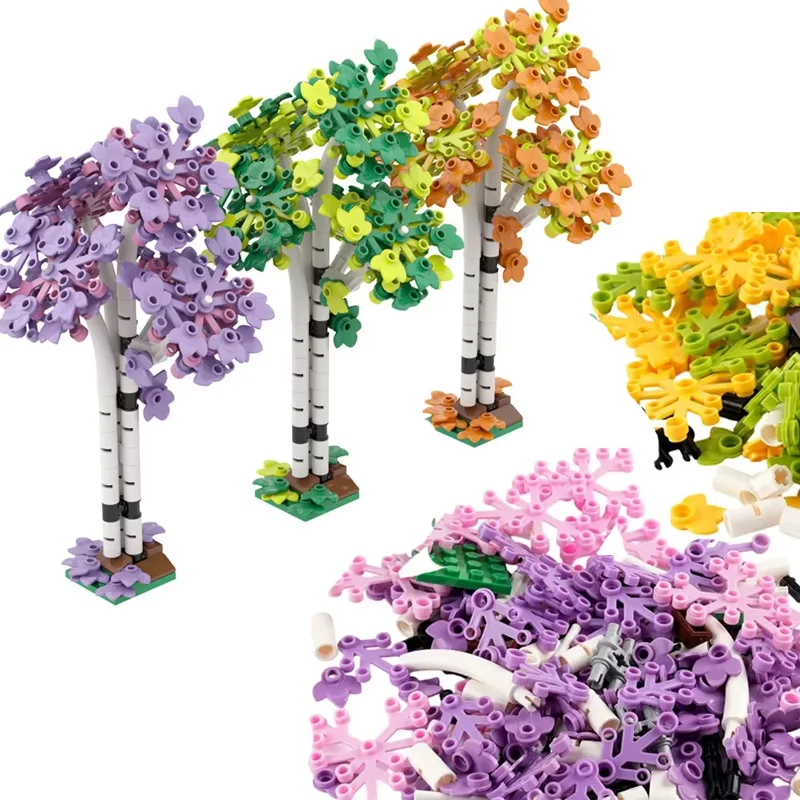 

MOC Poplar Tree/Banyan Model Building Blocks Plant Scene Parts 152PCS Assembled Education Ornaments Toys Small Bricks Kids Gifts