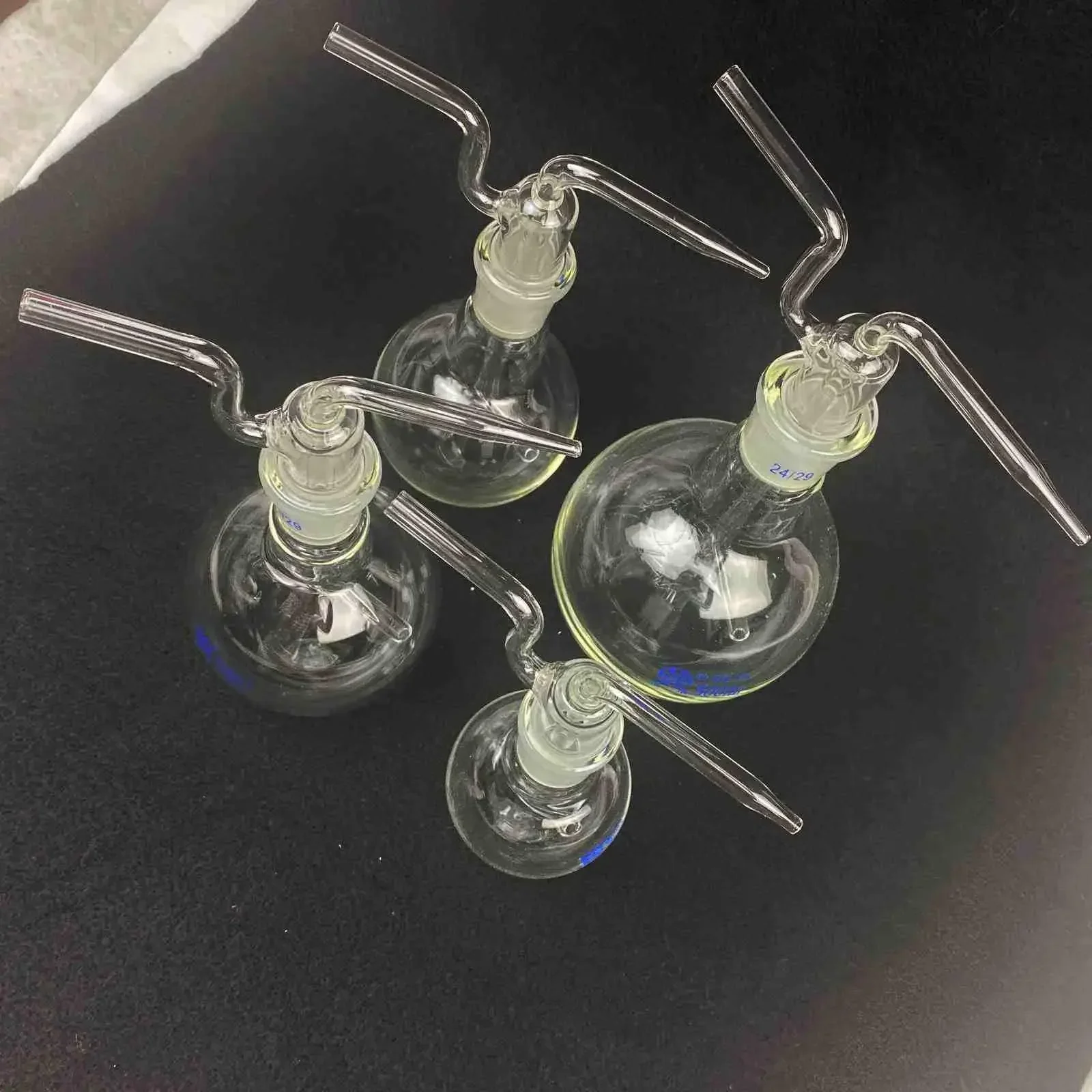 100/150/250/500ml 19/26  24/29 Joint Borosilicate Glass Conical Flat Flush Flask Lab Gas Washing Bottle