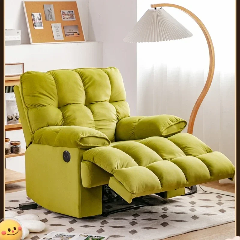 

Electric single person sofa cabin, living room, multifunctional balcony, sleeping cloud fabric, lazy rocking chair