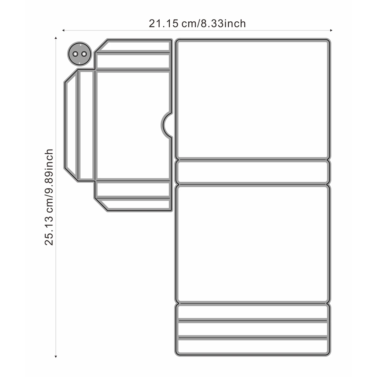 Panalisacraft Large Size Frame Pocket Cutting Dies Stencils for DIY Scrapbooking/album Decorative Embossing DIY Paper Cards