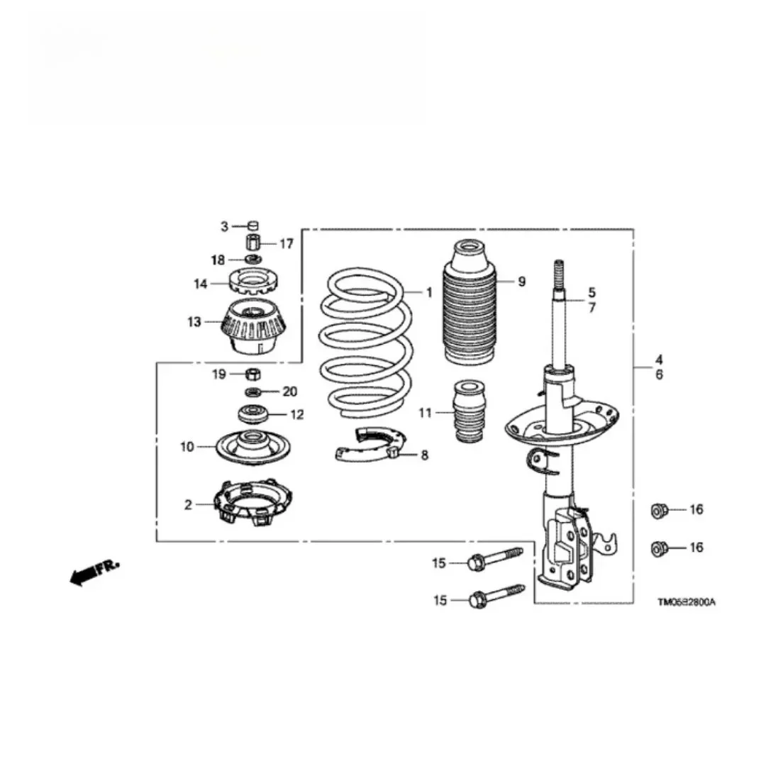 

1 set 51611-TM0-T01 51621-TM0-T01 52610-TM0-T01 Shock Absorber Fit For Honda Civic 2009 1.5L