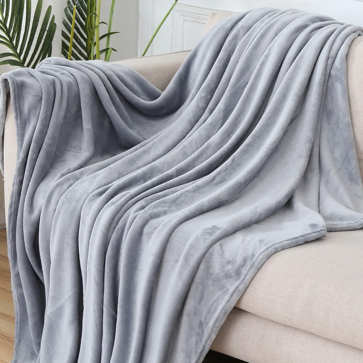 1pc Throw Blanket for Couch,Soft Fuzzy Fluffy Blanket for Bed and Sofa