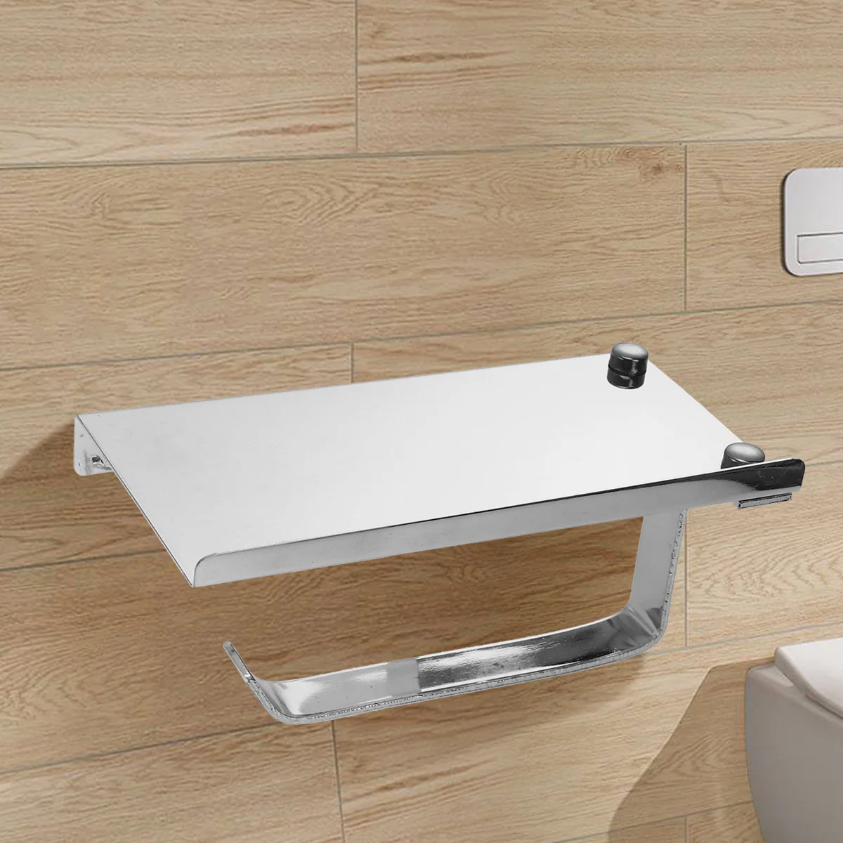 

Stainless Steel Tissue Holder Bright Silver 18*9.1*7.8Cm Phone Shelf Bathroom Storage Rack Home Hotel School Toilet