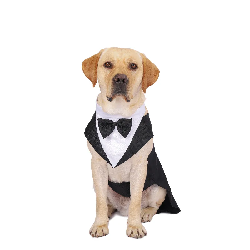 Pet köpek giysileri moda parti gösterisi için resmi kıyafet kravat yay gömlek düğün smokin cadılar bayramı elbise küçük büyük köpek giysileri