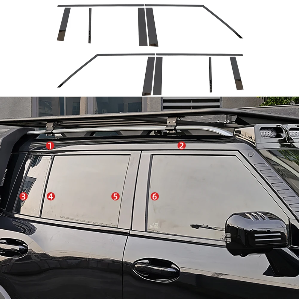 Stainless Steel Car Window Trim Center Pillar Body Sticker Fit for Chery Jetour T1 2025 2026 Black Knight Modified Accessory