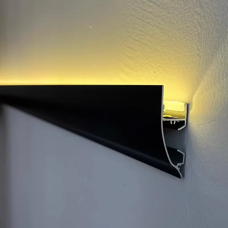 1M/2M Led Ceiling Aluminum Profile Surface Mount Upward and Downward Luminous Led Wall Washer for Corner Bedroom Living Room