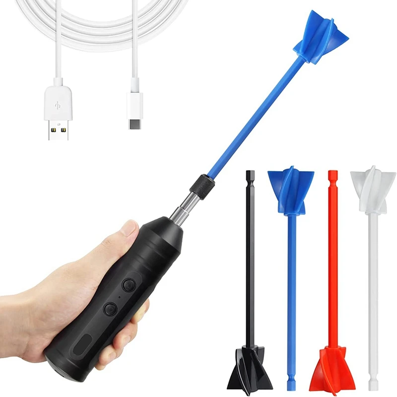 

Epoxy Mixer, Handheld Resin Mixing Tools For Resin Stirring - Electric Stirrer Machine With 4Pcs Paddles