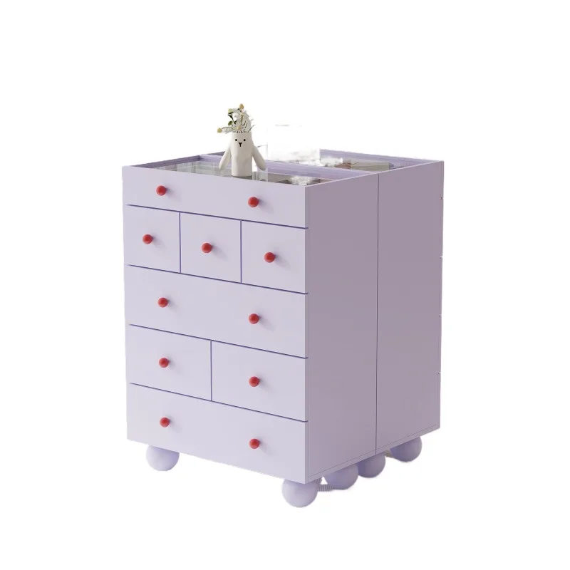 

Dopamine style jewelry cabinet cloakroom island glass display multi chest integrated purple
