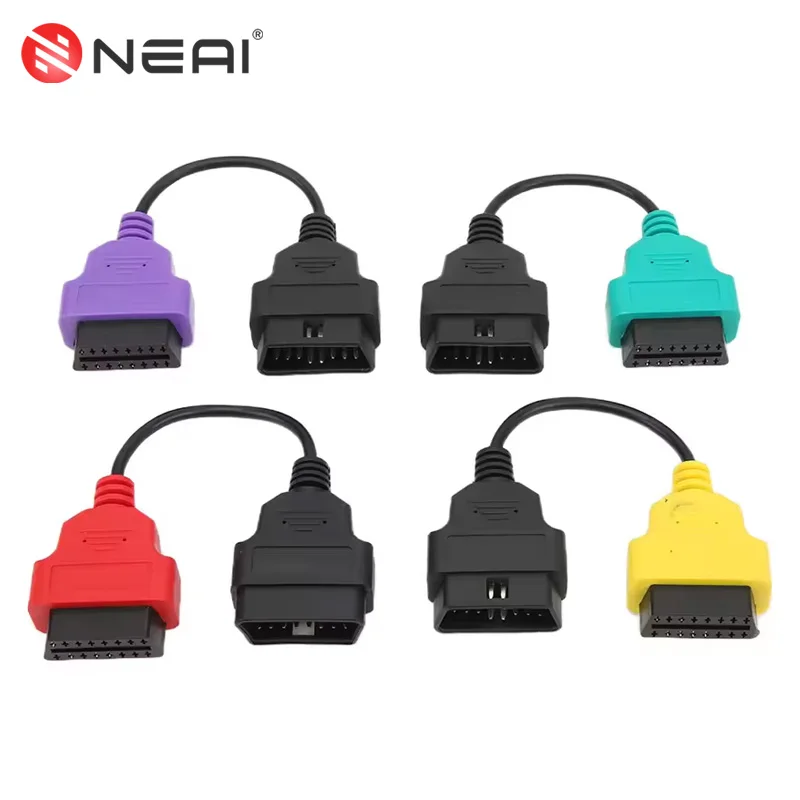 

4PCS OBD2 Connector Diagnostic Adapter Cable For Multi ECU Scan ABS Airbag Scanner Tool Interface Connector OBD2 Extension Cable