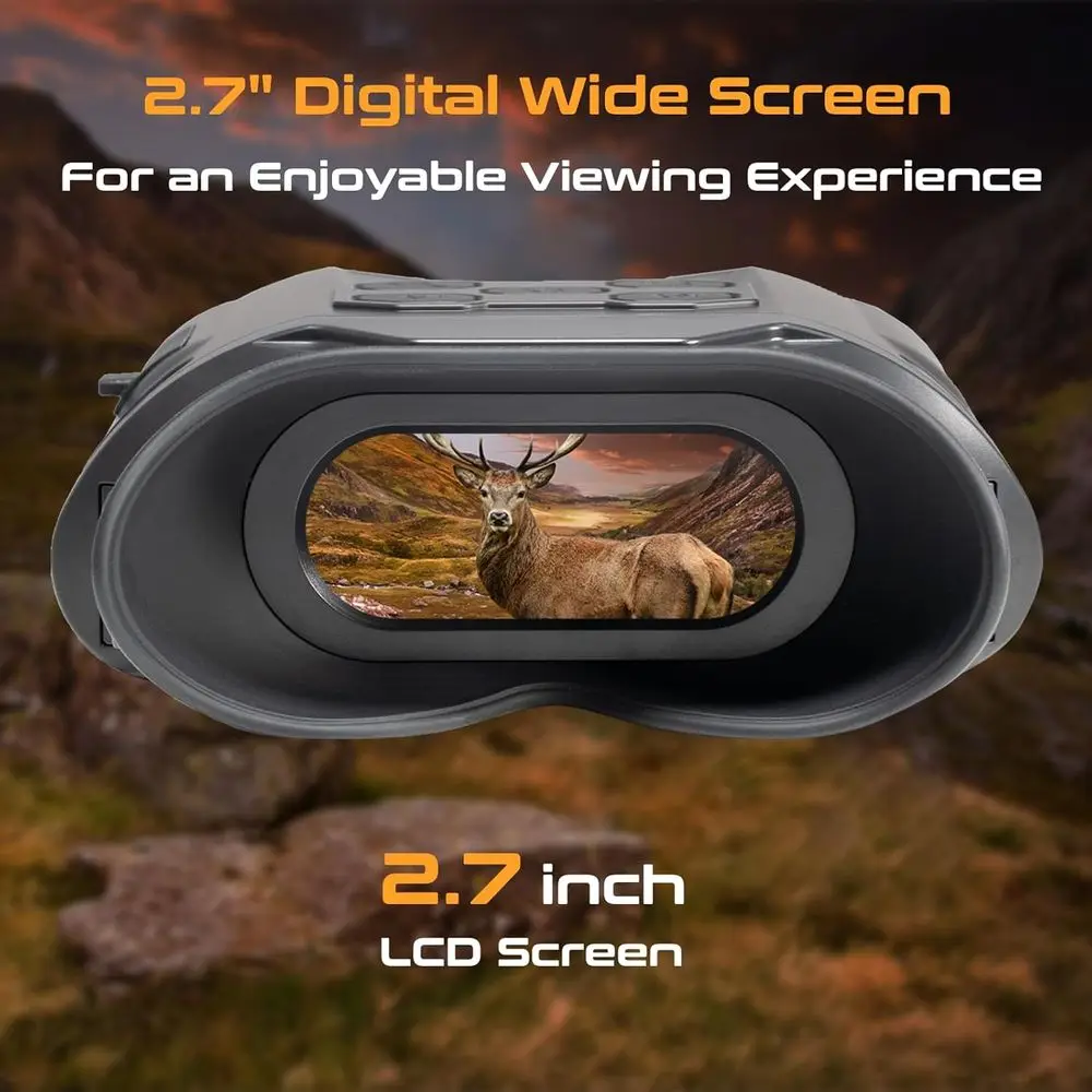 نظارات Night Vision Star، 9X مناظير تعمل بالأشعة تحت الحمراء، IP54 لمراقبة الحياة البرية والتخييم والمشي لمسافات طويلة والأمن ونطاق الرؤية 1248 قدم أ