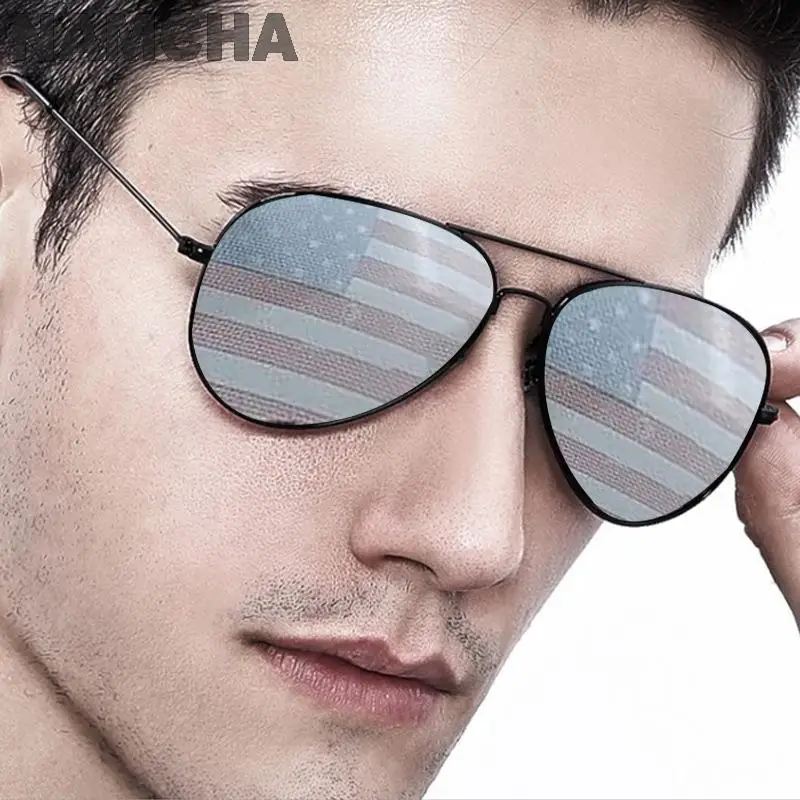 American Flag Sunglasses Men Women Holiday Eyewear USA Patriotic Party Glasses for 4th of July Independence Day 2024