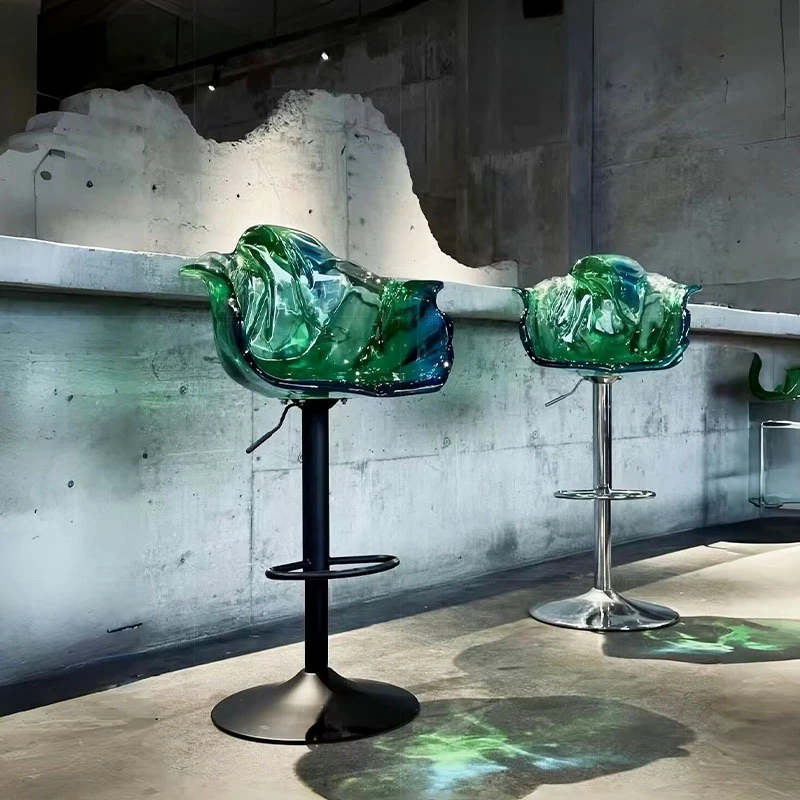 

Petal Bar Chair Transparent Resin Restaurant Home Premium Design Art