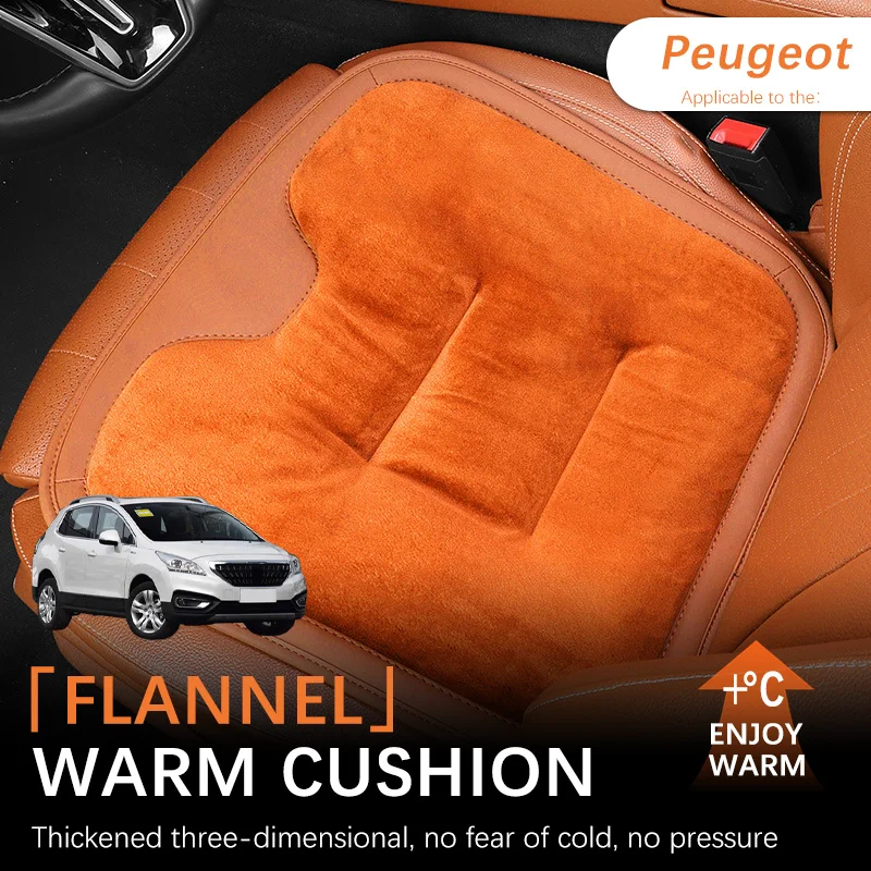 Winter Warm Car Seat Cover Cushion Plush Pad Protector Mat Soft Comfortable Wear-resistant For Peugeot 3008 Interior Decoration