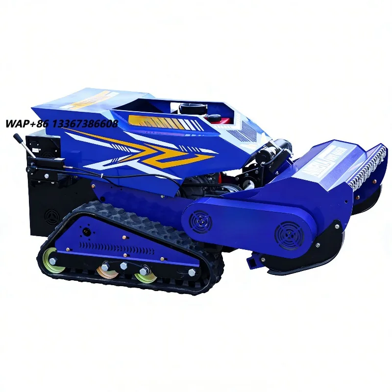Intelligent Wireless Remote Controlled Flail Mower Portable Self Propelled Robotic Lawnmower for Agricultural Forestry Home Use