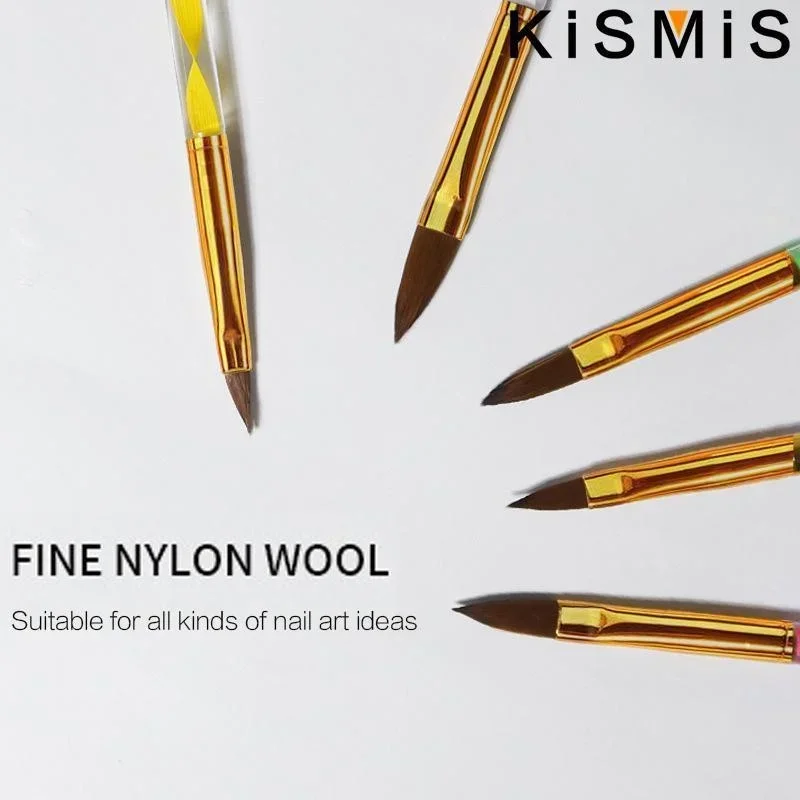 5 ชิ้น Professional อะคริลิคเล็บชุดแปรง UV เจลอะคริลิคเล็บ DIY เครื่องมือสําหรับเล็บ