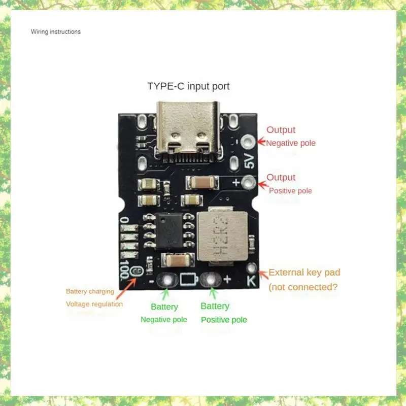 الذكية-Type-C USB 5 فولت 2A دفعة محول خطوة المتابعة وحدة الطاقة بطارية ليثيوم شحن لوح حماية شاحن ذاتي الصنع دائم مع ث