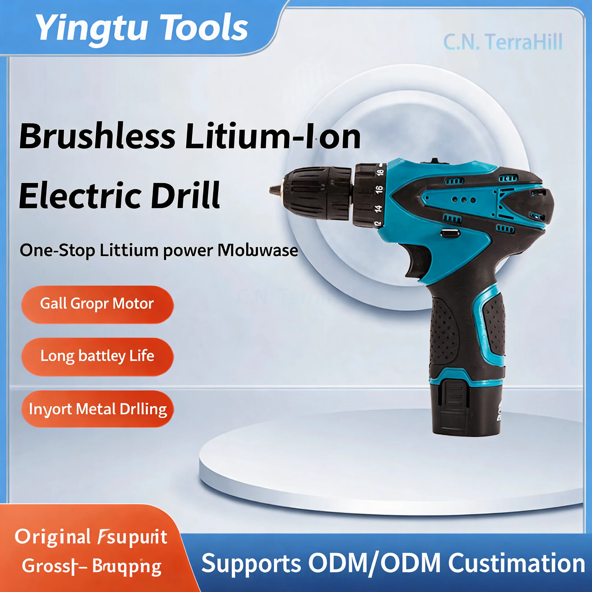 Cordless Electric Screwdriver Drill Set, Multifunctional Power Drill Kit with Lithium Battery for Home Use