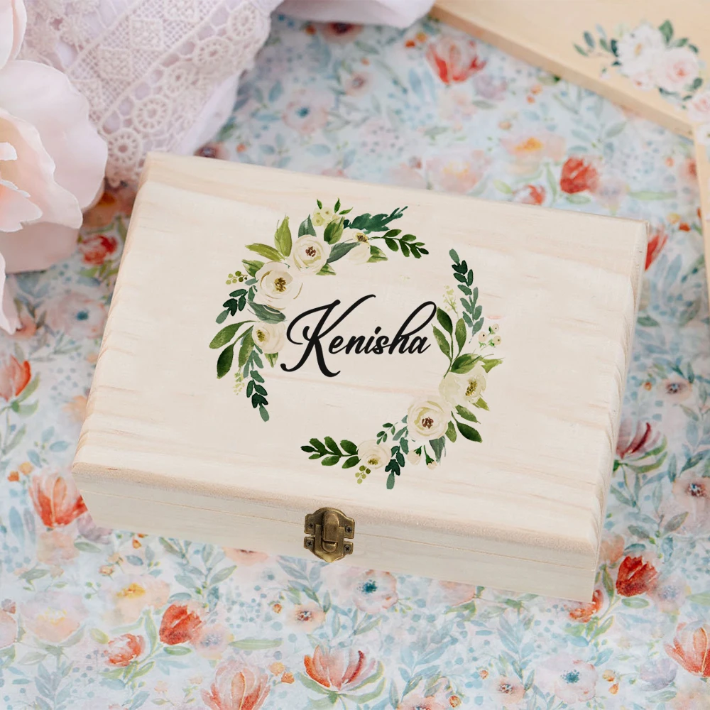 Wooden Personalised Wedding Memory Boxes Jewelry Organizer Wedding Keepsake Box Jewelry Storage Box Bridesmaids Gifts