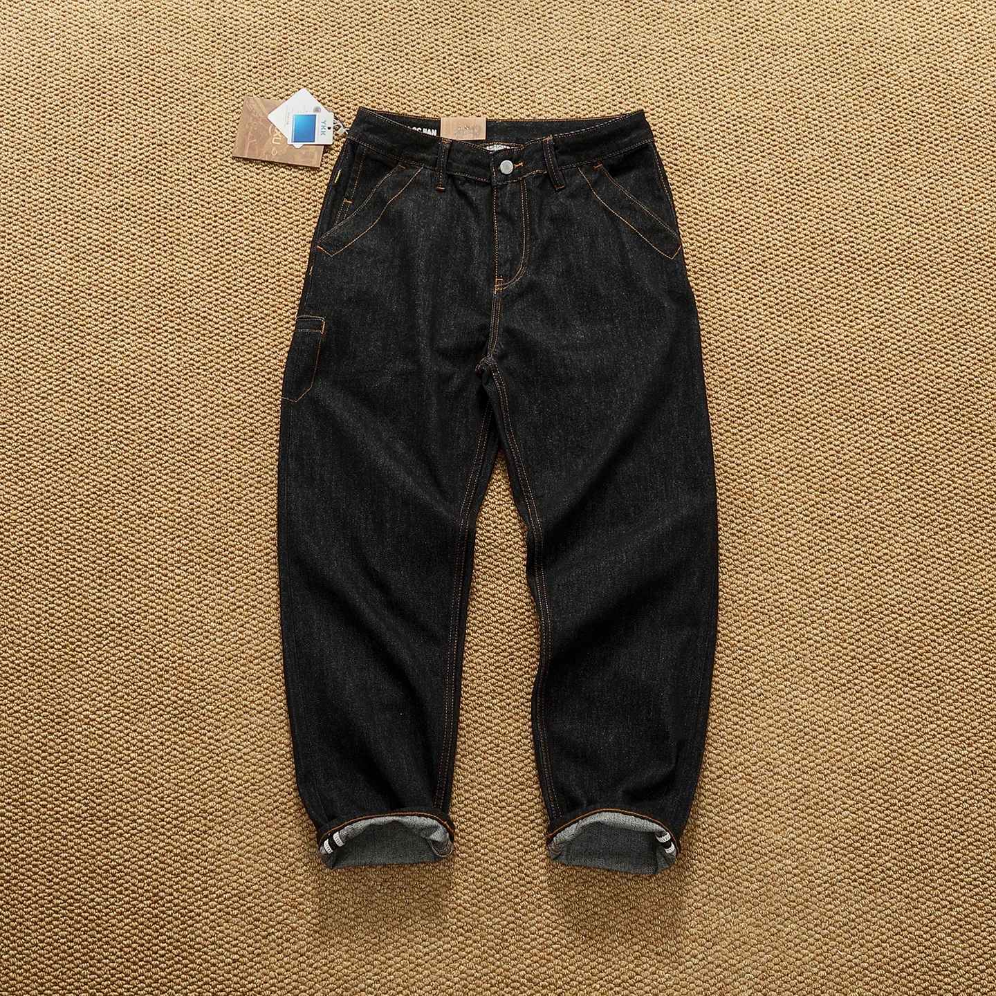 

Осень 2024, новые тяжелые высококачественные удобные джинсы в американском стиле ретро, мужские модные прямые повседневные брюки-карандаш из 80% хлопка