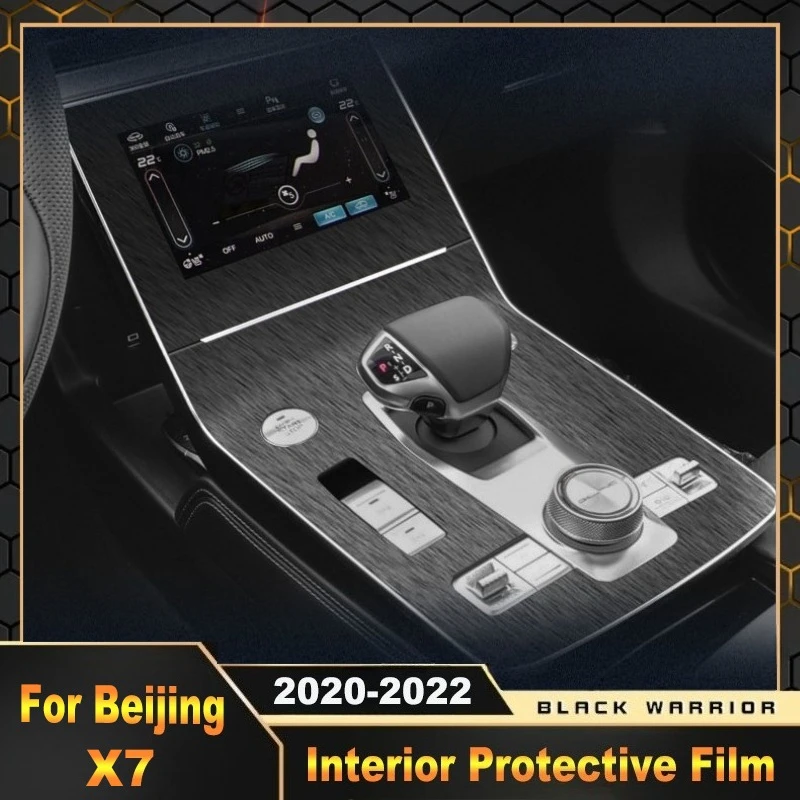 

For Beijing X7 2020-2022 Central Control Panel Interior Modified Sticker Protective Film Scratch-Resistant Car Accessories