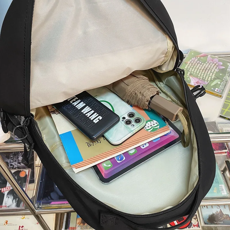 New Student Backpack Fashion Simple Japanese Lovers Backpack Large Capacity Junior High School School Bag