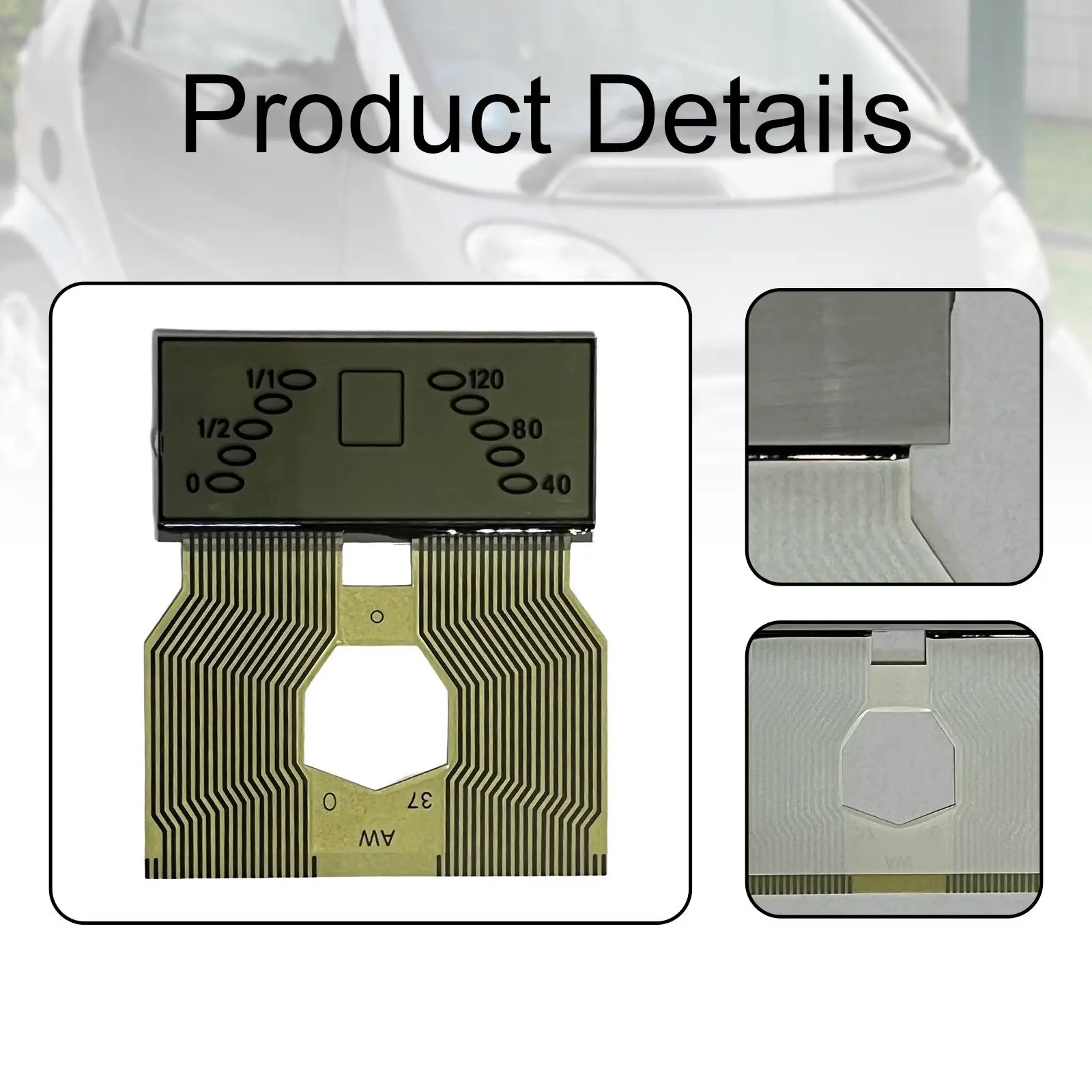 LCD Display Screen Instrument Cluster LCD Display 110008872002 Easy to Install Accessory Professional for FORTWO (450)