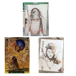 Anime Bleach Zaraki Kenpachi Aizen Sousuke Metal Cards Rare Game Collection Children's Toys Boys Surprise Birthday Gifts