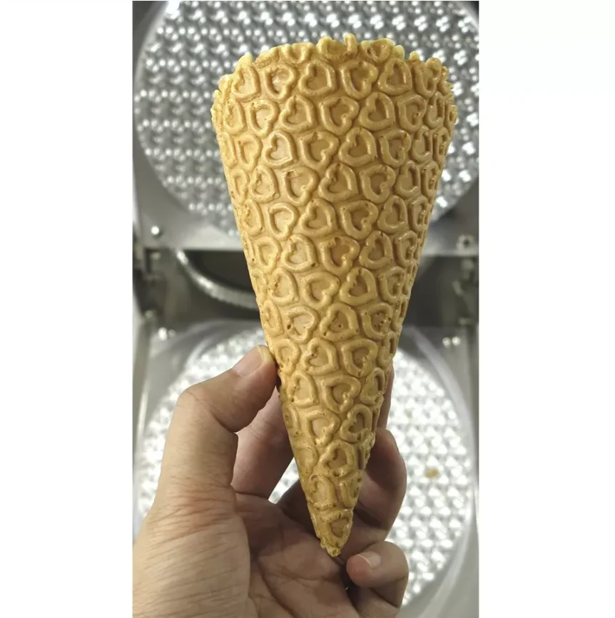 Kitchen Commercial Waffle Corn Maker Ice Cream Wafer Cone Baking Making Machine