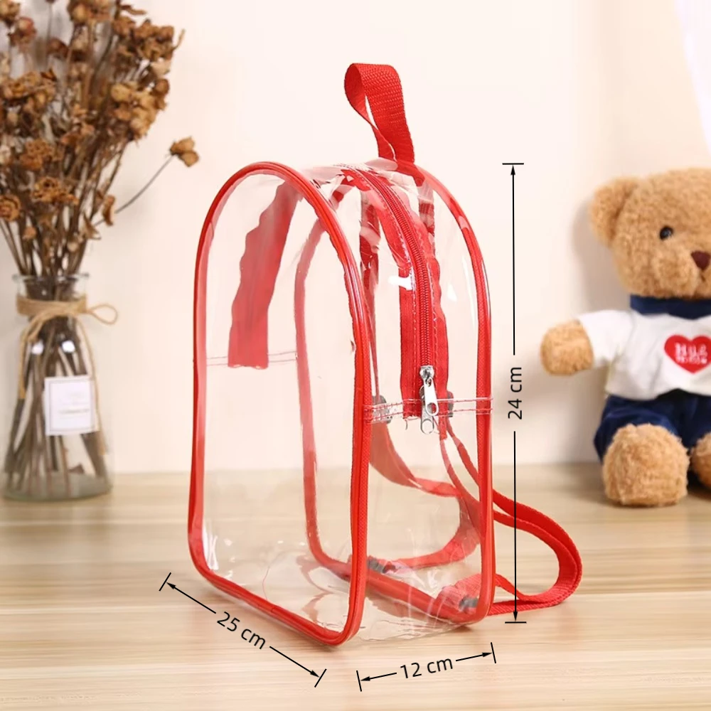 Nueva mochila impermeable para niños, bolsas transparentes para aperitivos y juguetes, bolsa con cremallera para almacenamiento de gelatina, bolsas de regalo impermeables, mochila para niños