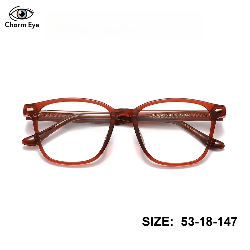 

Ультралегкие женские коричневые очки, высококачественная ацетатная оправа в стиле ретро, для коррекции близорукости, с эластичными дужками, квадратные, мужские очки