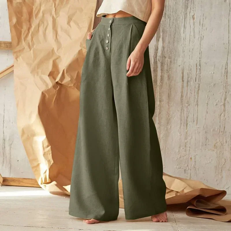 

Of High Waist Casual Personality Pants Women Straight Leg All Loose Large Size To Show Thin Wide Leg Pants Drape